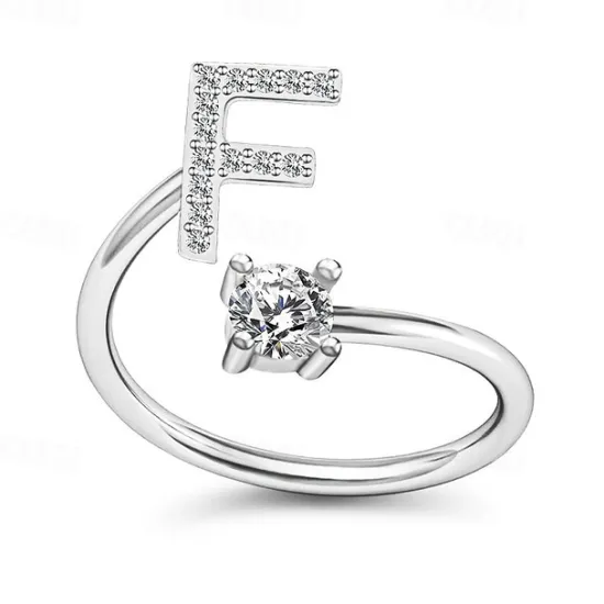 Hot 1PC Band Ring For Men's Women's Crystal White Alloy Classic Women Trendy Jewelry