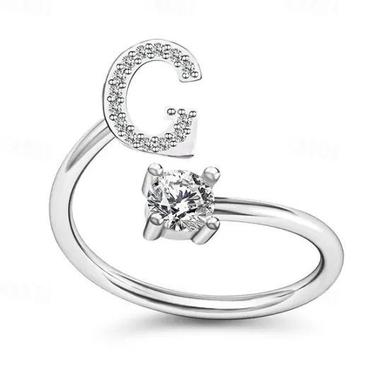 Hot 1PC Band Ring For Men's Women's Crystal White Alloy Classic Women Trendy Jewelry