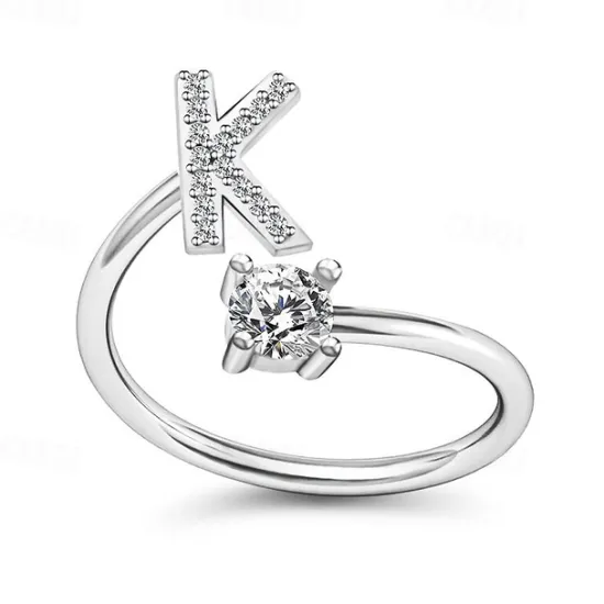 Hot 1PC Band Ring For Men's Women's Crystal White Alloy Classic Women Trendy Jewelry