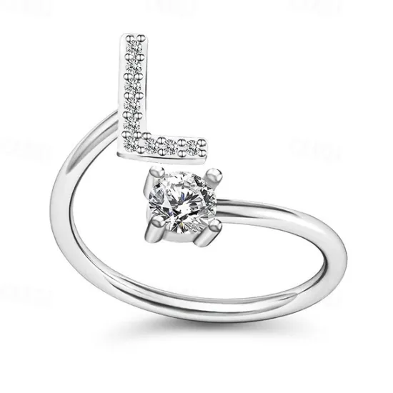Hot 1PC Band Ring For Men's Women's Crystal White Alloy Classic Women Trendy Jewelry