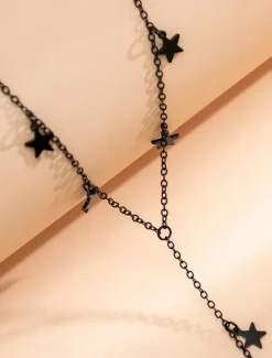 Discount 1PC Long Necklace For Women's Party Evening Daily Alloy Long Star Women Trendy Jewelry