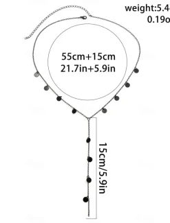 Discount 1PC Long Necklace For Women's Party Evening Daily Alloy Long Star Women Trendy Jewelry