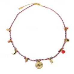 Online 1PC Necklace For Women's Street Daily Alloy Retro Coin Women Trendy Jewelry