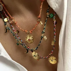 Online 1PC Necklace For Women's Street Daily Alloy Retro Coin Women Trendy Jewelry