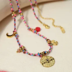 Online 1PC Necklace For Women's Street Daily Alloy Retro Coin Women Trendy Jewelry