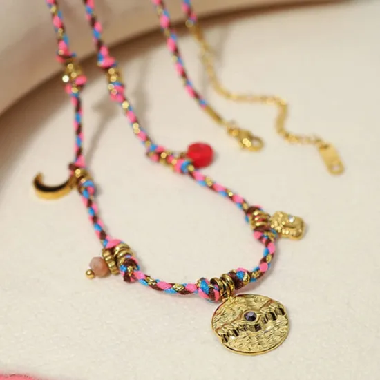 Online 1PC Necklace For Women's Street Daily Alloy Retro Coin Women Trendy Jewelry