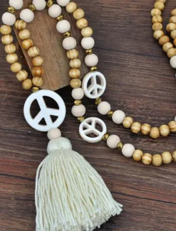 Sale 1PC Necklace For Women's Street Daily Wooden Crystal Stone Long Women Trendy Jewelry