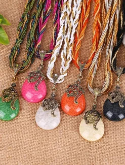 1PC Pendant Necklace For Women's Wedding Street Birthday Party Alloy Water Drop Necklace Pear Women Trendy Jewelry