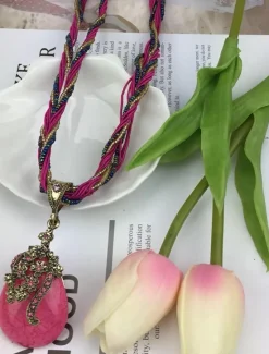 1PC Pendant Necklace For Women's Wedding Street Birthday Party Alloy Water Drop Necklace Pear Women Trendy Jewelry