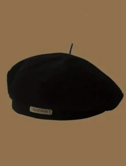 Discount 1pc Trendy Casual Brown British Beret With Letter Patched For Women Autumn Winter Painter Fedora Hat Women Hats