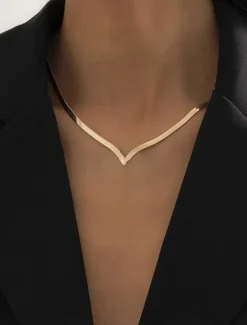 New 1PC V-Shaped Choker Necklace For Women's Party Evening Daily Alloy Women Trendy Jewelry