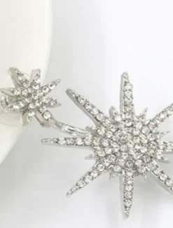 Clearance 1PC Women's Earrings Chic & Modern Party Star Earring / Wedding / Gold / Silver / Fall / Winter Women Trendy Jewelry