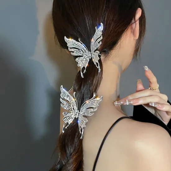 Outlet 1PC Women's Girls' Hair Claws Hair Clip For Daily Butterfly Hair Claw Metal Butterfly Hair Clips Clamp Nonslip Hair Claw Hair Accessories for Women Girls for Thinner Thick Hair Styling Fashion Hair Women Accessories