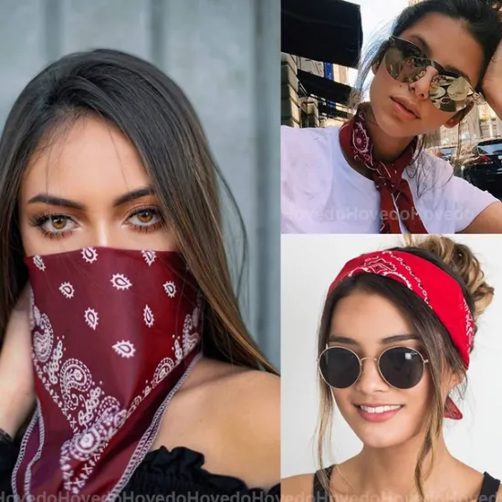 Hot 1pc Women's Headbands Bandana Hair Scarf For Street Gift Holiday Head Handmade Fabric Black Blue Dark Red Women Accessories