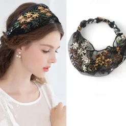 Best 1PC Women's Headbands Hair Band For Street Daily Holiday Birthday Classic Fabric Black White Red Women Hats