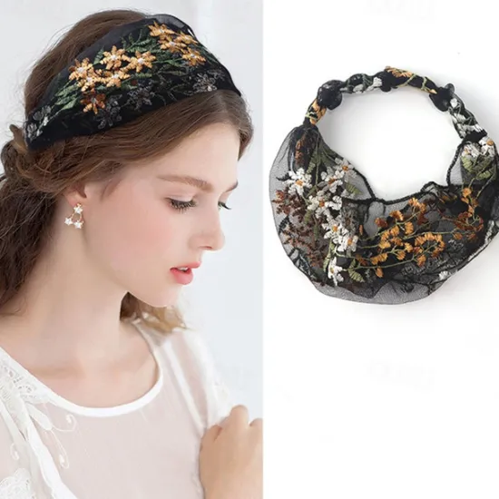 Best 1PC Women's Headbands Hair Band For Street Daily Holiday Birthday Classic Fabric Black White Red Women Hats
