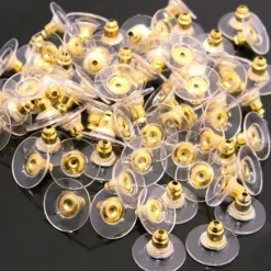 New 50pcs Earring Back For Women's Casual Daily Silver Plated Gold Plated White Women Trendy Jewelry