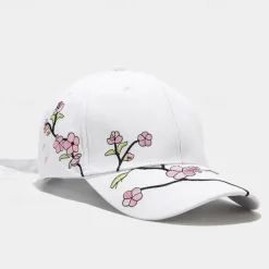 New 1pcs New High Quality Unisex Cotton Outdoor Baseball Cap Plum Embroidery Snapback Fashion Sports Hats For Men & Women Cap Women Hats