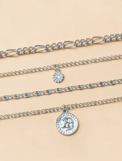 New Pendant Necklace Chrome Women's Elegant Classic Necklace For Daily Women Accessories
