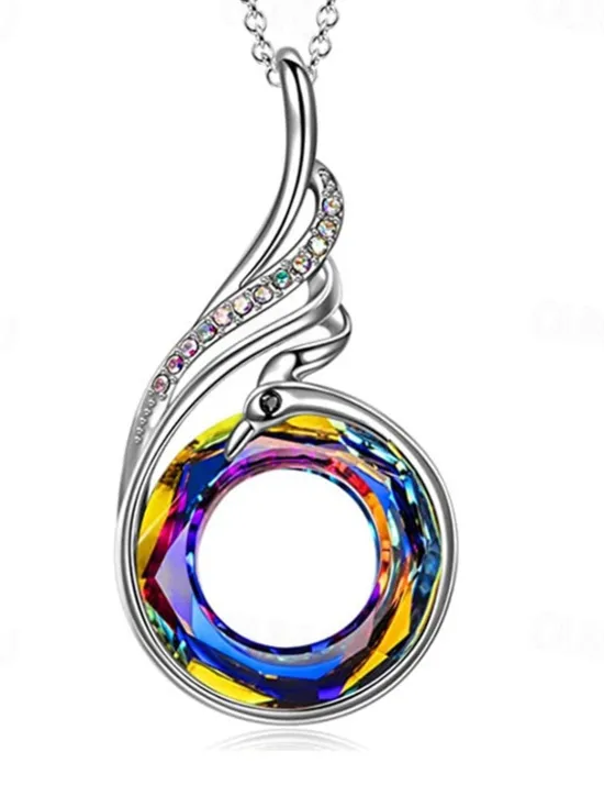 Discount Pendant Necklace Natural Crystal Women's Fashion Classic Necklace For Party Birthday Street Women Spring Accessories