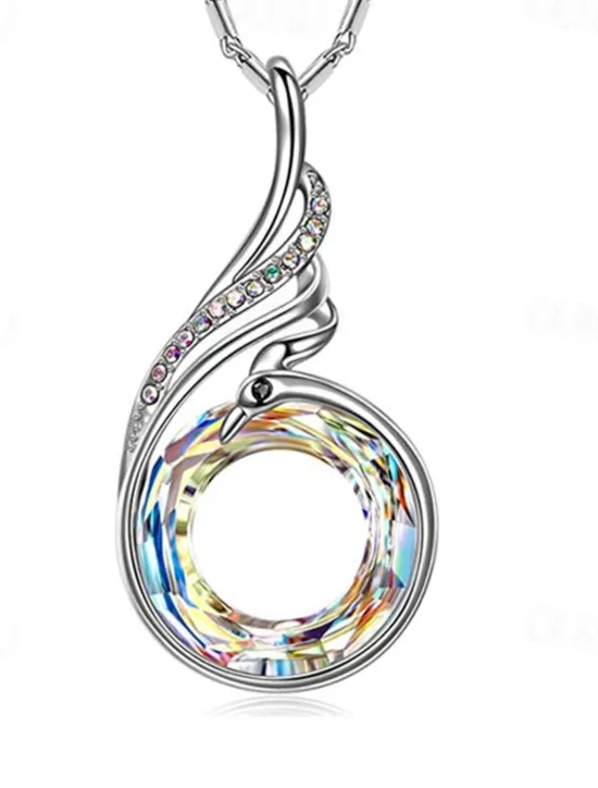 Discount Pendant Necklace Natural Crystal Women's Fashion Classic Necklace For Party Birthday Street Women Spring Accessories