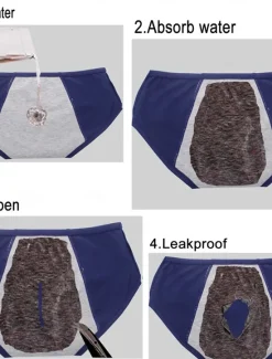 New Period Underwear Leak Proof Hipster Cotton Menstrual Panties Women Heavy Flow First Period Starter Kit Briefs Home Outfits Women Lingerie