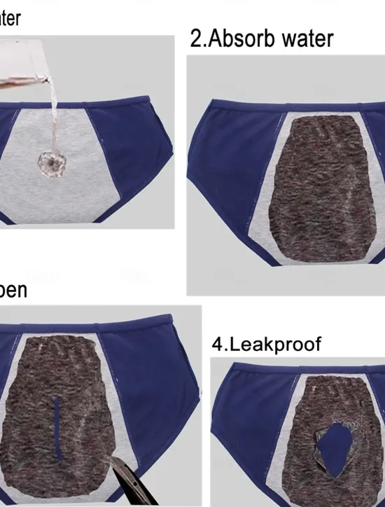 New Period Underwear Leak Proof Hipster Cotton Menstrual Panties Women Heavy Flow First Period Starter Kit Briefs Home Outfits Women Lingerie