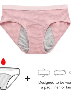 New Period Underwear Leak Proof Hipster Cotton Menstrual Panties Women Heavy Flow First Period Starter Kit Briefs Home Outfits Women Lingerie
