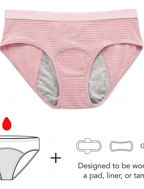 New Period Underwear Leak Proof Hipster Cotton Menstrual Panties Women Heavy Flow First Period Starter Kit Briefs Home Outfits Women Lingerie