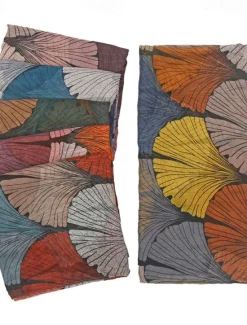 Outlet Retro Plant Print Scarves Women Ginkgo Leaf Printing Shawl And Wraps Laday Foulard Flower Hijab Long Style Scarf Women Scarves