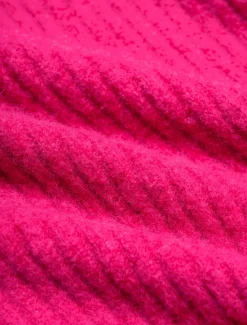 Clearance Ribbed Knit Wool Blend Drop Shoulder Cardigan Women Cardigans & Outerwears