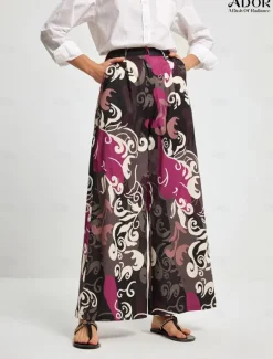 Discount Satin Casual Straight Full-Length Trousers Women Pants