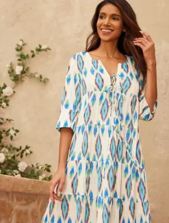 New Satin Geometric V Neck Maxi Dress Women Vacation Dresses|Casual Dress
