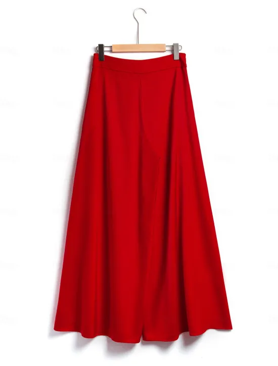 Outlet Satin Solid Puff Sleeve Cold Shoulder Culottes Suit Women Two Piece Sets
