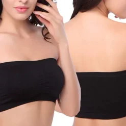 Online Seamless Bandeau Bra Plus Size Strapless Stretchy Tube Top Bra with Removable Pads for Women Home Outfits Women Lingerie