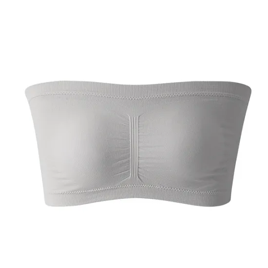 Online Seamless Bandeau Bra Plus Size Strapless Stretchy Tube Top Bra with Removable Pads for Women Home Outfits Women Lingerie