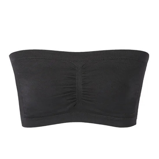 Online Seamless Bandeau Bra Plus Size Strapless Stretchy Tube Top Bra with Removable Pads for Women Home Outfits Women Lingerie