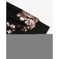 Hot Sequin Crew Neck Bomber Jacket Women Jackets