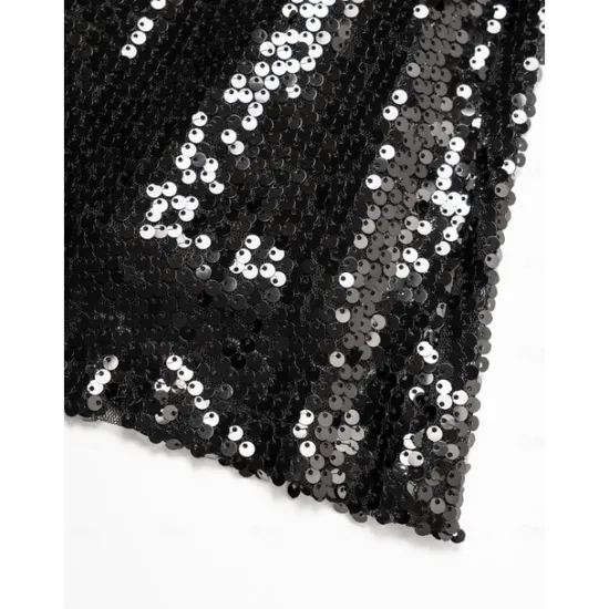 Outlet Sequin Glitter Vintage Lined Party Midi Skirt Women Skirts