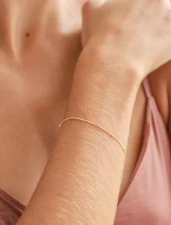 Best Single Strand Blessed Stylish Titanium Steel Bracelet Jewelry Gold twist bracelet / Gold Water Wave Bracelet / Gold Box Chain Bracelet For Daily Women Accessories