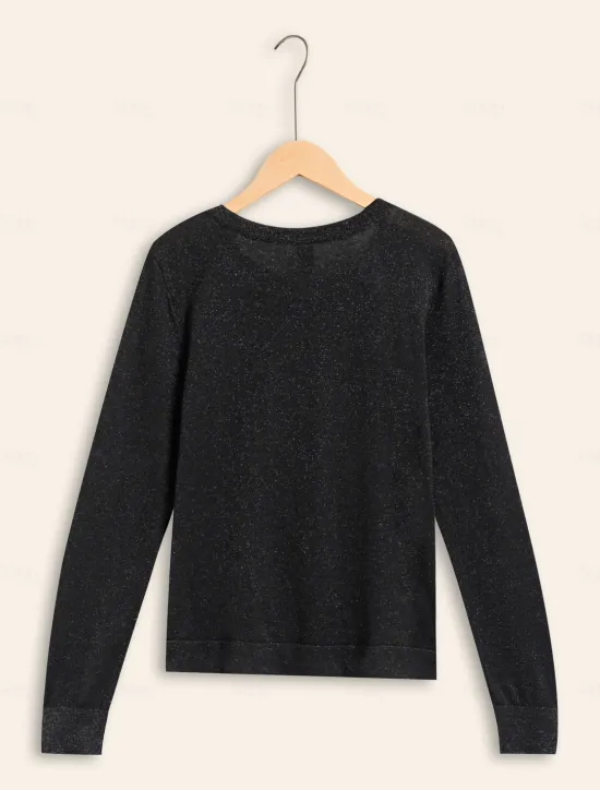 Discount Slash Neck Button Up Cropped Knit Top Women Pullovers & Tops