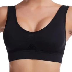 New Sport Bra Yoga Sports Underwear Hollow Mesh Ventilation Holes Large Size No Steel Ring Sports Bra Vest Women Home Outfits Women Lingerie