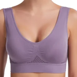 New Sport Bra Yoga Sports Underwear Hollow Mesh Ventilation Holes Large Size No Steel Ring Sports Bra Vest Women Home Outfits Women Lingerie