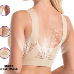 New Sport Bra Yoga Sports Underwear Hollow Mesh Ventilation Holes Large Size No Steel Ring Sports Bra Vest Women Home Outfits Women Lingerie