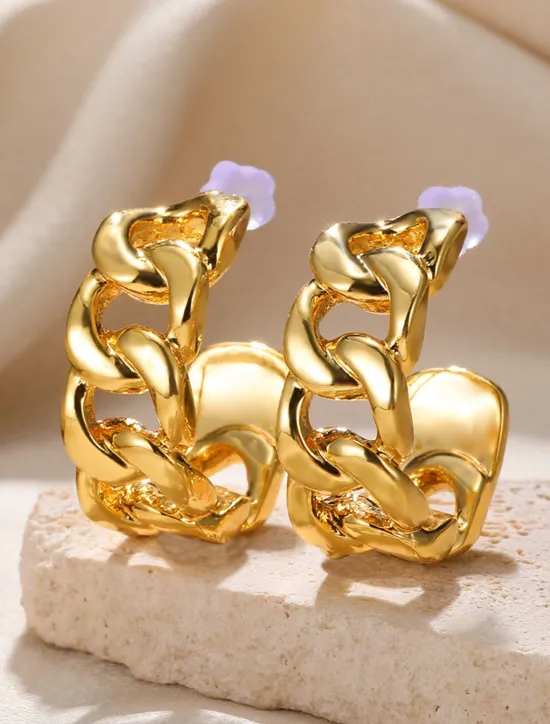 Online Stud Earrings Vintage Style Alphabet Shape Earrings Jewelry Gold-Pearl / Gold For Work Street Gift Women Trendy Jewelry|Spring Accessories