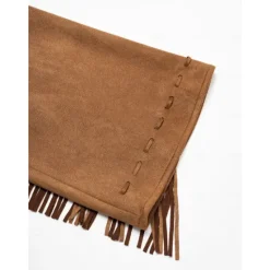 Online Suede Fringed Flare Cuff Sleeve Jacket Women Jackets