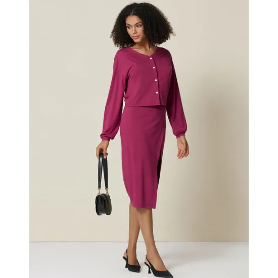 Best Tencel High Waist 2 Piece Skirt Set Women Skirts
