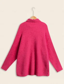 Discount Turtleneck Ribbed Knit Wool Blend Drop Shoulder Batwing Sleeve Pullover Sweater Women Ugly Sweater