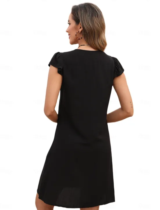 Best Valentine's Day Women's Normal Mini Dress Petite Dress Boho Chic Dresses A Line Dress Boho Dress Bohemia Stylish Classic Cap Sleeve Cold Shoulder Vacation Party Daily Form Fit Geometric Plain Women Floral Dresses