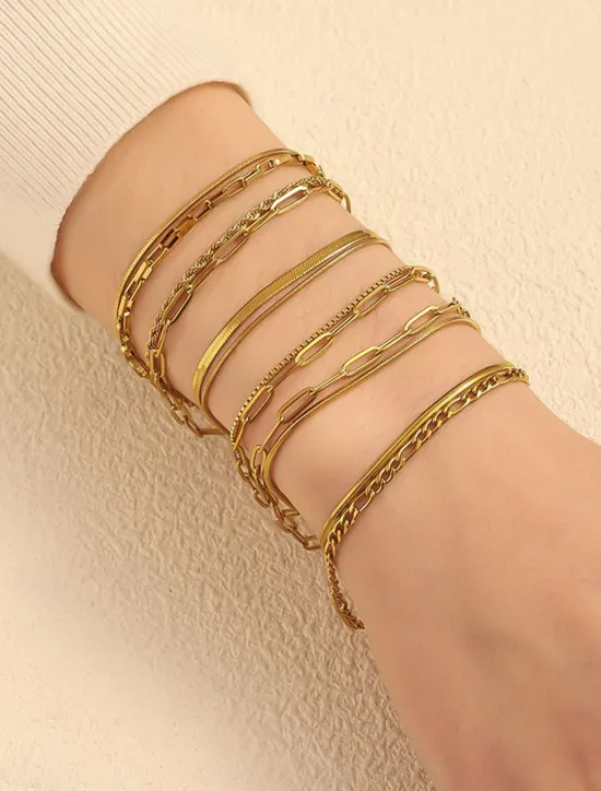 Outlet Vintage Style Totem Series Fashion Personalized Steel Bracelet Jewelry Golden / Golden 2 / Golden 3 For Holiday Women Accessories